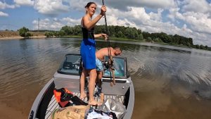 С вейкбордом за катером. Легко ли начать кататься с первого раза? Озернинское водохранилище.