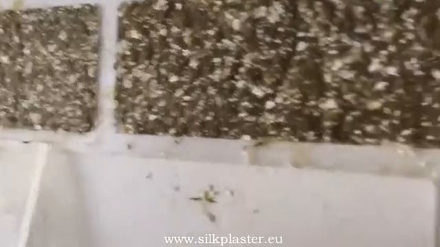 Creating a picture of bricks in the form of liquid wallpaper SILK PLASTER