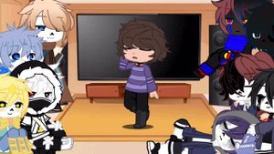 Sans Aus react to Frisk Aus Bad Apple | slight bit of Cream | Gacha Club