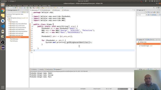 Pemrograman Java: PBO 06b, Dynamic Polymorphism (Method Override) смотреть онлайн