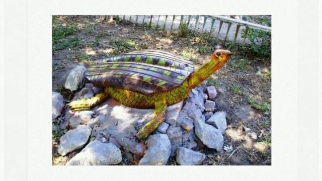 Садовые поделки из покрышек