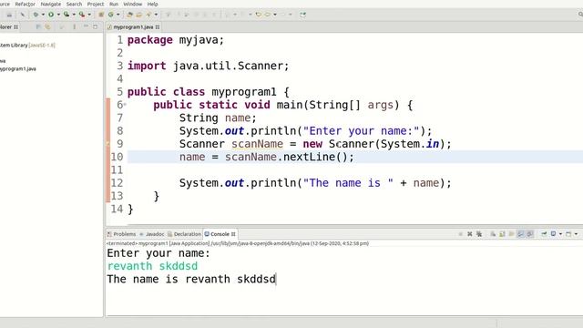 Tutorial 5 - Input from user (for Strings and characters) in java смотреть онлайн