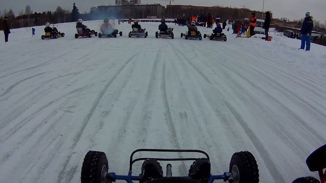 Зимний картинг. Ижевск. 2 заезд. смотреть онлайн