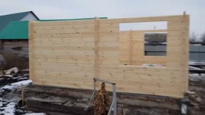 Летний домик на даче собрали стенокомплект за 1день! Проект "Нассау" от Baumhaus