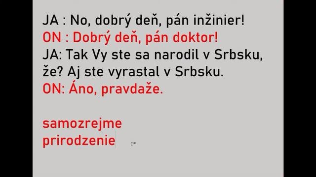 Словацкий язык. Урок 008. - Разговор.