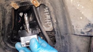 How to change bulb on BMW F10 F11 headlight low beam bulb replacement Xenon remove replace 5 Series