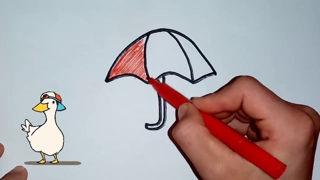 Draw a picture of an umbrella/Как нарисовать зонтик для детей/Bolalar uchun zontik rasmini chizish смотреть онлайн