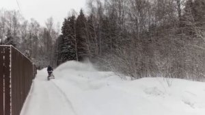 Зубр МТУ-450 , убираем мартовский снег.