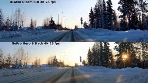 Сравнение экшн-камер DIGMA DiCam 800 vs GoPro Hero 9 Black. Съемка днем.