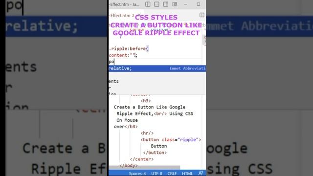 Apply css button ripple effect on mouse over css html  -5