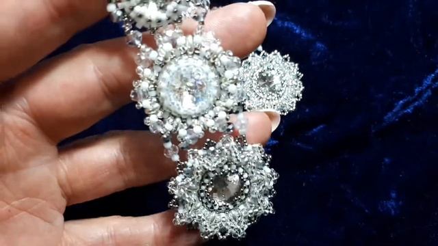 Длинные свадебные серьги " Снежная королева"