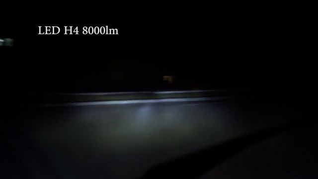 Мощная LED лампочка 12000 Lm цоколь H4 смотреть онлайн