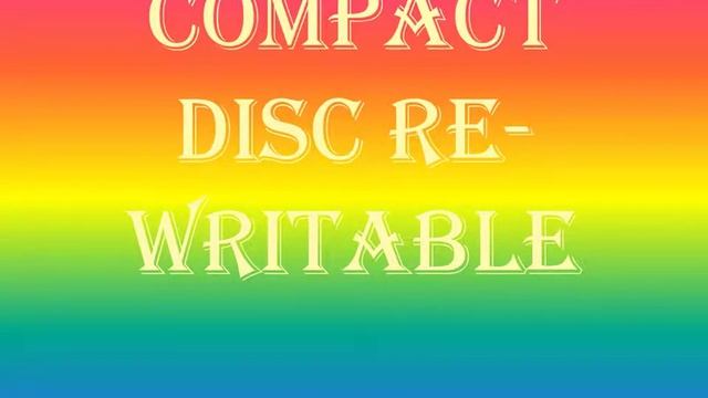 FULL FORM OF CD-RW смотреть онлайн