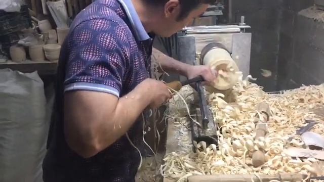 Деревянные заготовки, изготовление пиал, кесе