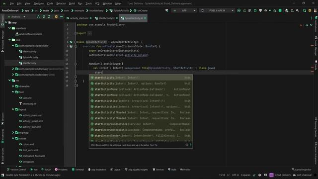 Создание Приложения Доставки Еды на Kotlin: Урок 2 | Создание Splash Screen Activity" смотреть онлайн