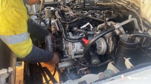 How to replace belt on Nissan patrol, Nissan Navara