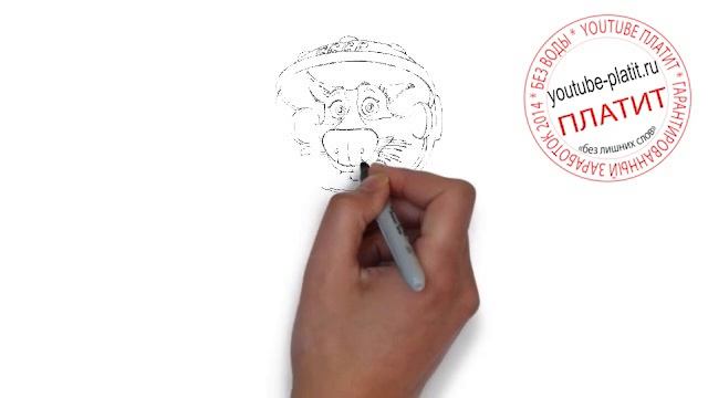 Учимся рисовать собаку  Как поэтапно карандашом нарисовать злую собаку