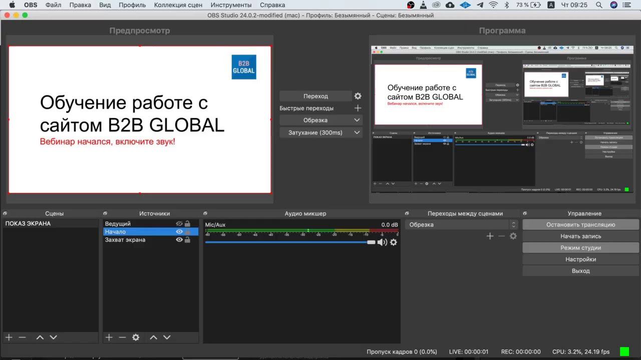 Прямая трансляция пользователя B2B GLOBAL смотреть онлайн