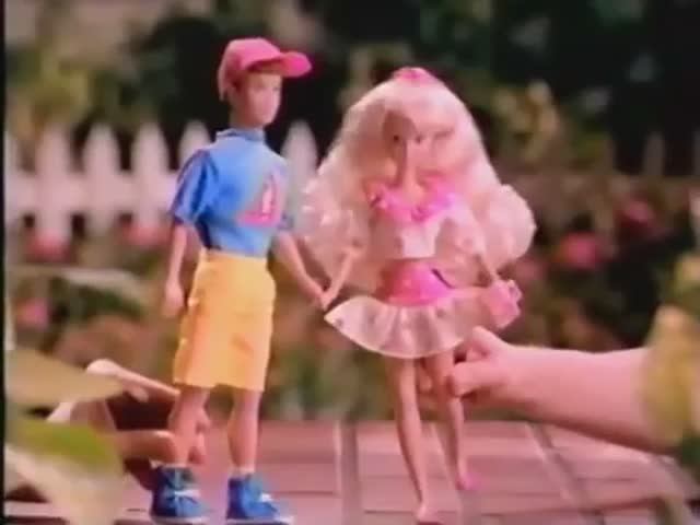 1990 Реклама сестры куклы Барби Скиппер Babysitter SkipperCourtney and Cool top Kevin