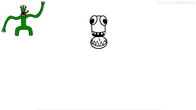 How To Draw Green from Roblox Rainbow Friends | Cute Easy Step By Step Drawing Tutorial смотреть онлайн