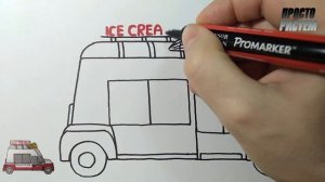 Рисуем ФУРГОН ЗЛОГО МОРОЖЕНЩИКА из игры Ice Scream