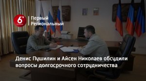 Денис Пушилин и Айсен Николаев обсудили вопросы долгосрочного сотрудничества