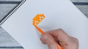 Рисуем рисунки по клеточкам на Хэллоуин / Как нарисовать маленькую ВЕСЁЛУЮ ТЫКВУ / Лайк АРТ