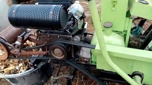 мини трактор из мотоблока, измельчитель веток, двигатель лифан 24 л.с, трактор с фрезой.