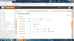 Creation of Moodle Website