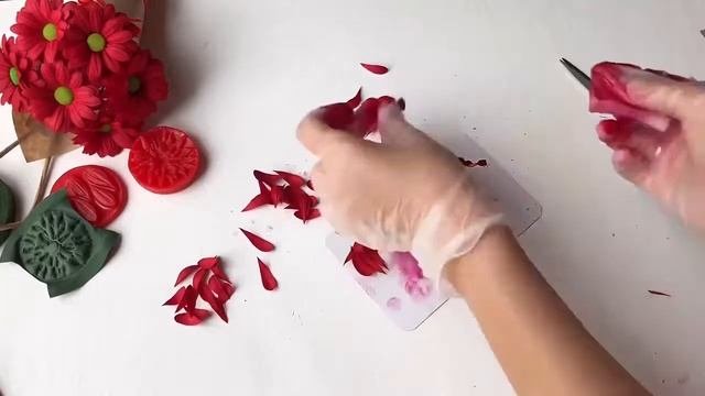 Яркая хризантема из фоамирана