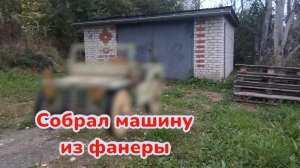 Собрал машину из фанеры.