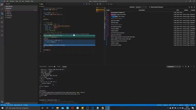 git merge conflict einfach erklärt - Konflikte beim mergen beheben смотреть онлайн