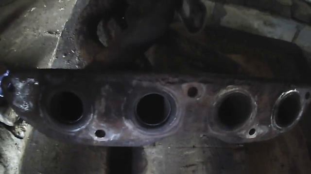 Снятие выпускного коллектора Митсубиси Кольт. Z34