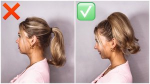 ЛАЙФХАК ДЛЯ ДЕВУШЕК: КАК СДЕЛАТЬ СУПЕР ОБЪЕМНЫЙ ХВОСТ  HAIR HACK: VOLUME HIGH PONYTAIL