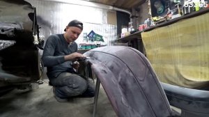 Весь процесс подготовки авто к покраске в гараже