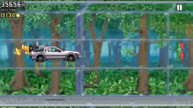 Jetpack Joyride 66,023m run with S.A.M and Delorean смотреть онлайн