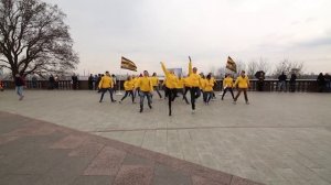 Необычный флешмоб на Воробьевых горах