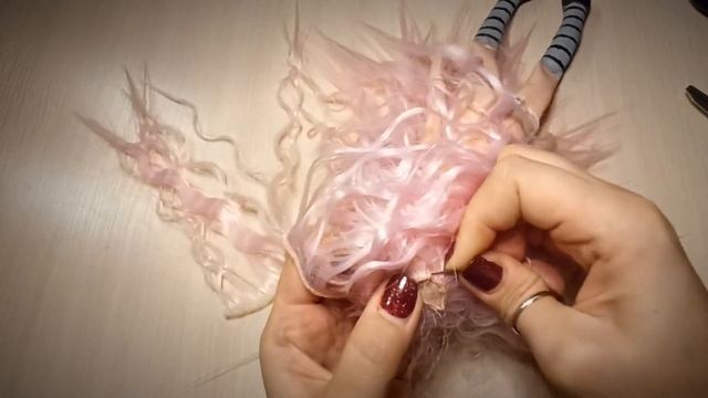 Шьем куклу в стиле аниме. 3ч. Волосы. Кукла Зайка.