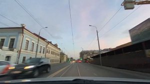 Вечерняя Казань/ Динамичная поездка по улицам Казани из окна автомобиля / октябрь