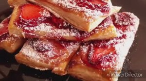 Супер быстрая выпечка - Слойка с клубникой! Проще не Бывает