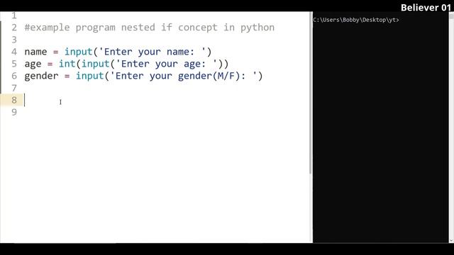 Nested If in python in Telugu | Learn Python in Telugu | Lesson - 12