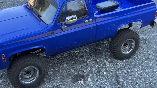 RC4WD Chevy K10 upgraded with Hobbywing Fusion Pro brushless motor - top speed and test crawl