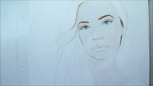 Портрет акварелью by Baikov. Ольга смотреть онлайн