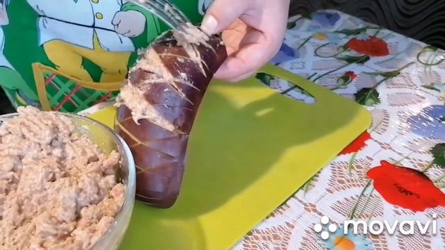 ФАРШИРОВАННЫЕ БАКЛАЖАНЫ в томатном соусе(очень вкусные и сочные)