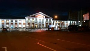Вокзал станции Барнаул ночью