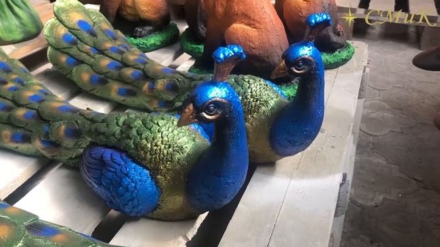 Павлин сидя. Фигура садовая. Для сада и дачи ??? смотреть онлайн