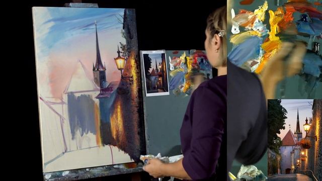 Вебинар по живописи от Ольги Базановой - "Таллин". Пишем маслом смотреть онлайн
