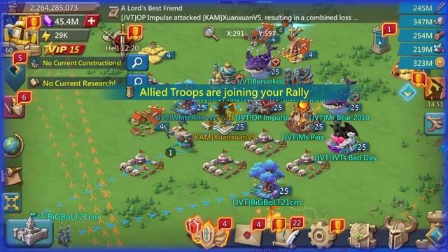 Lords Mobile - THIS IS 5 EMPEROR PIECE. Lets hit big targets. 55m troops trap in war gear смотреть онлайн