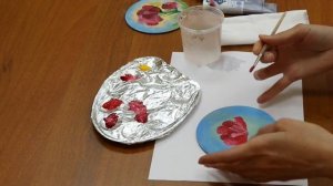 Мастер-класс по росписи по дереву «Цветок Победы»