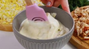 Салат Нежная НЕЖНОСТЬ с курицей/ Праздничный слоеный салат